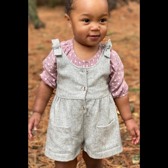 Vignette Daisy Mauve Bubble Onesie - Picture 2 of 2